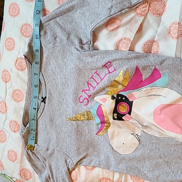 Simple Joy's by Carter girls size 6 unicorn long sleeve t-shirt - Picture 6 of 12